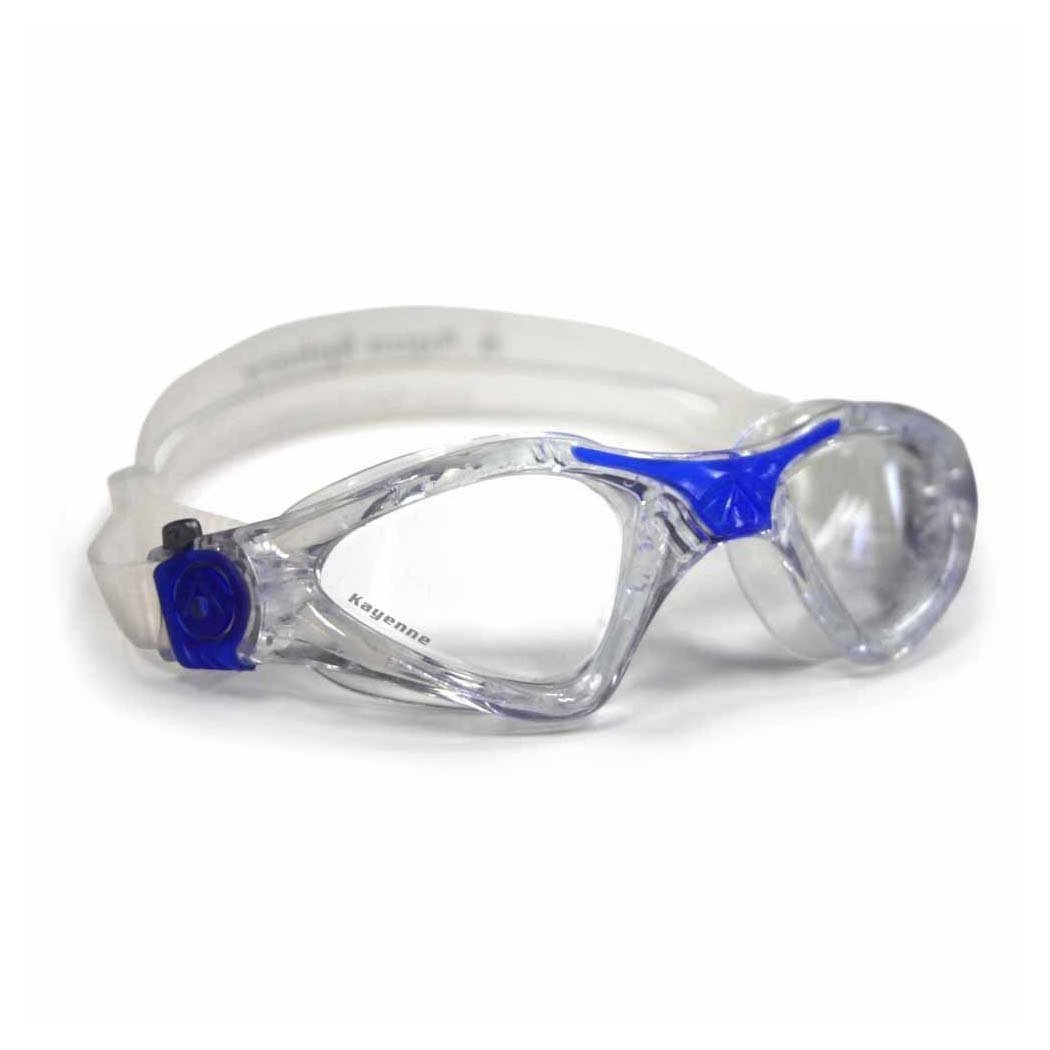 Aqua Sphere Kayenne Small Şeffaf Cam - Şeffaf/Mavi Çerçeve - Şeffaf Etek Yüzücü Gözlüğü