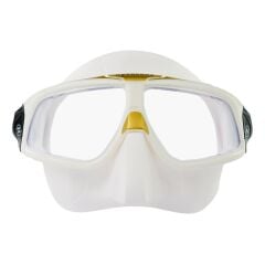 Aqualung Sphera X Şeffaf Silikon Altın Çerçeve Dalış Maskesi