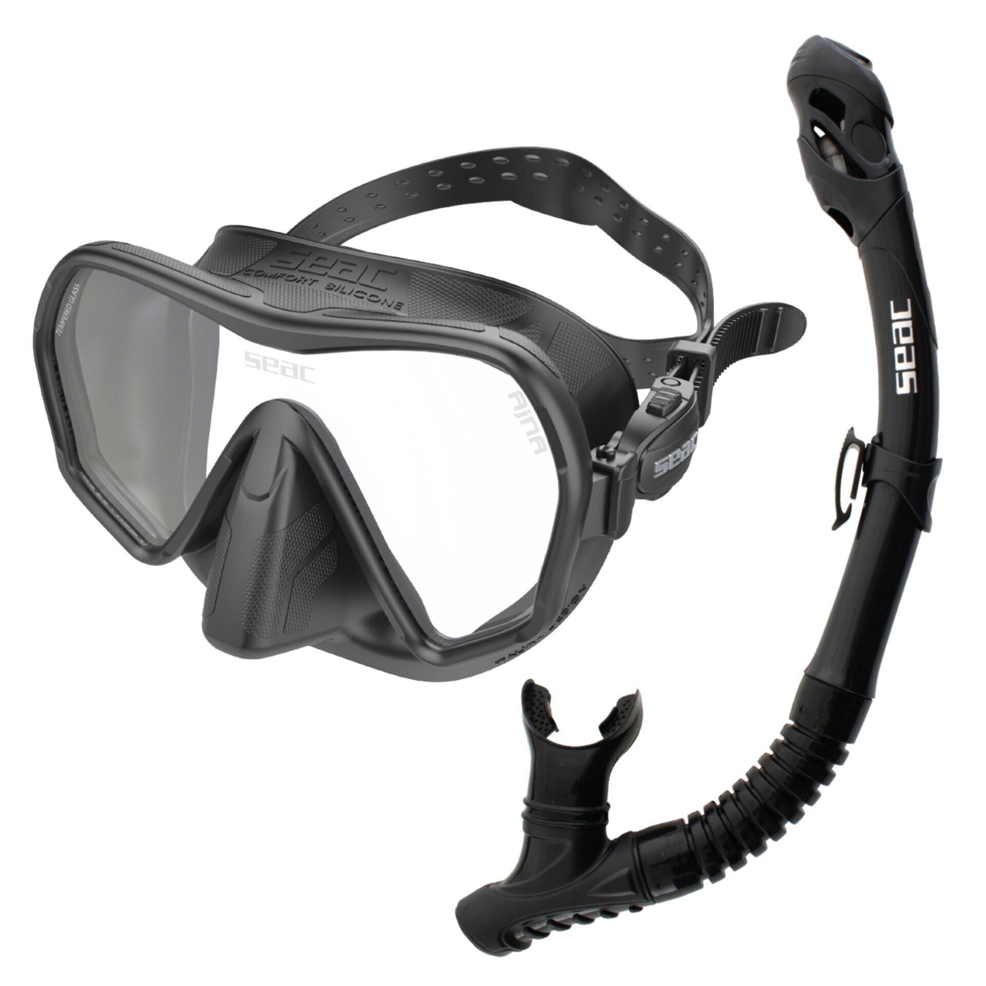 Seac Ajna Maske Şnorkel Set Siyah