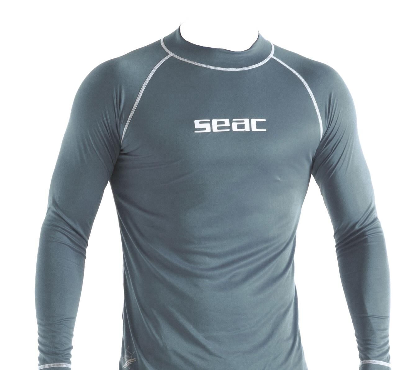 Seac T-Sun Gri Uzun Kollu Erkek Rashguard XXL