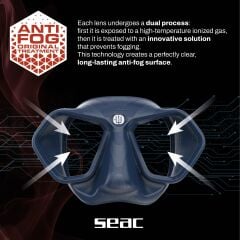 Seac Wild Antifog Dalış Maskesi Siyah
