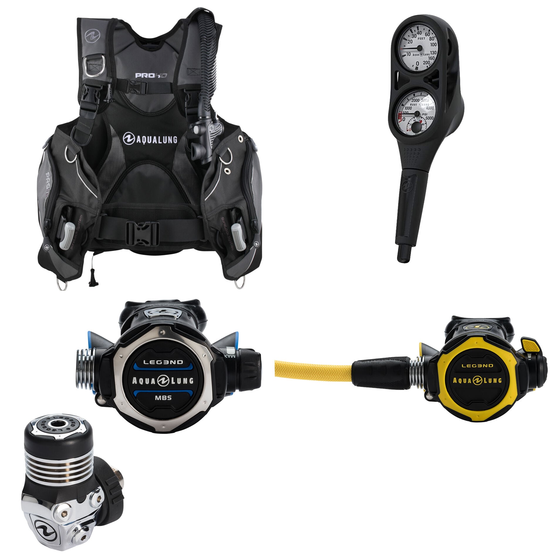 Aqualung Pro HD Leg3nd MBS Dalış Seti XL - DIN