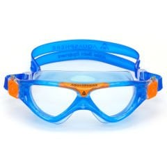 Aquasphere Vista Junior Şeffaf Cam - Mavi/Turuncu Yüzücü