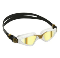 Aquasphere Kayenne Titanyum Aynalı Lens Gold Beyaz Yüzücü Gözlüğü