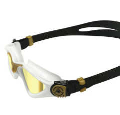 Aquasphere Kayenne Titanyum Aynalı Lens Gold Beyaz Yüzücü Gözlüğü