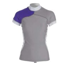 Aqua Lung Top Lycra Gri/Lila Kısa Kol Kadın GRİ/MAVİ - XL