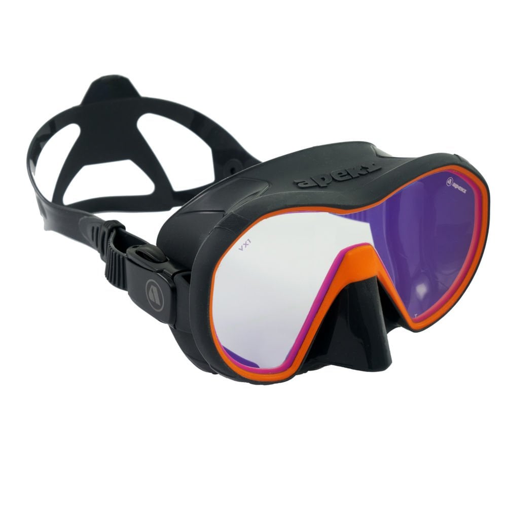 Apeks VX1 Gri/Turuncu UV Lens Dalış Maskesi